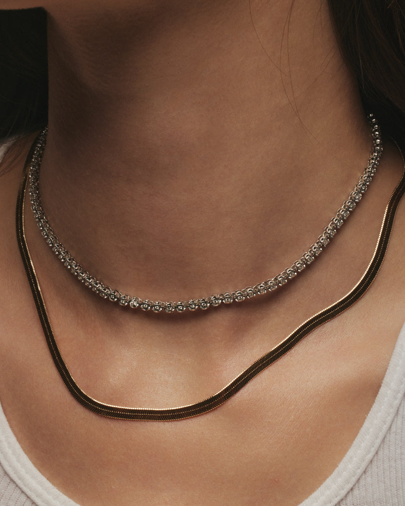 The Classique Herringbone Chain- Gold (Ships Mid July)