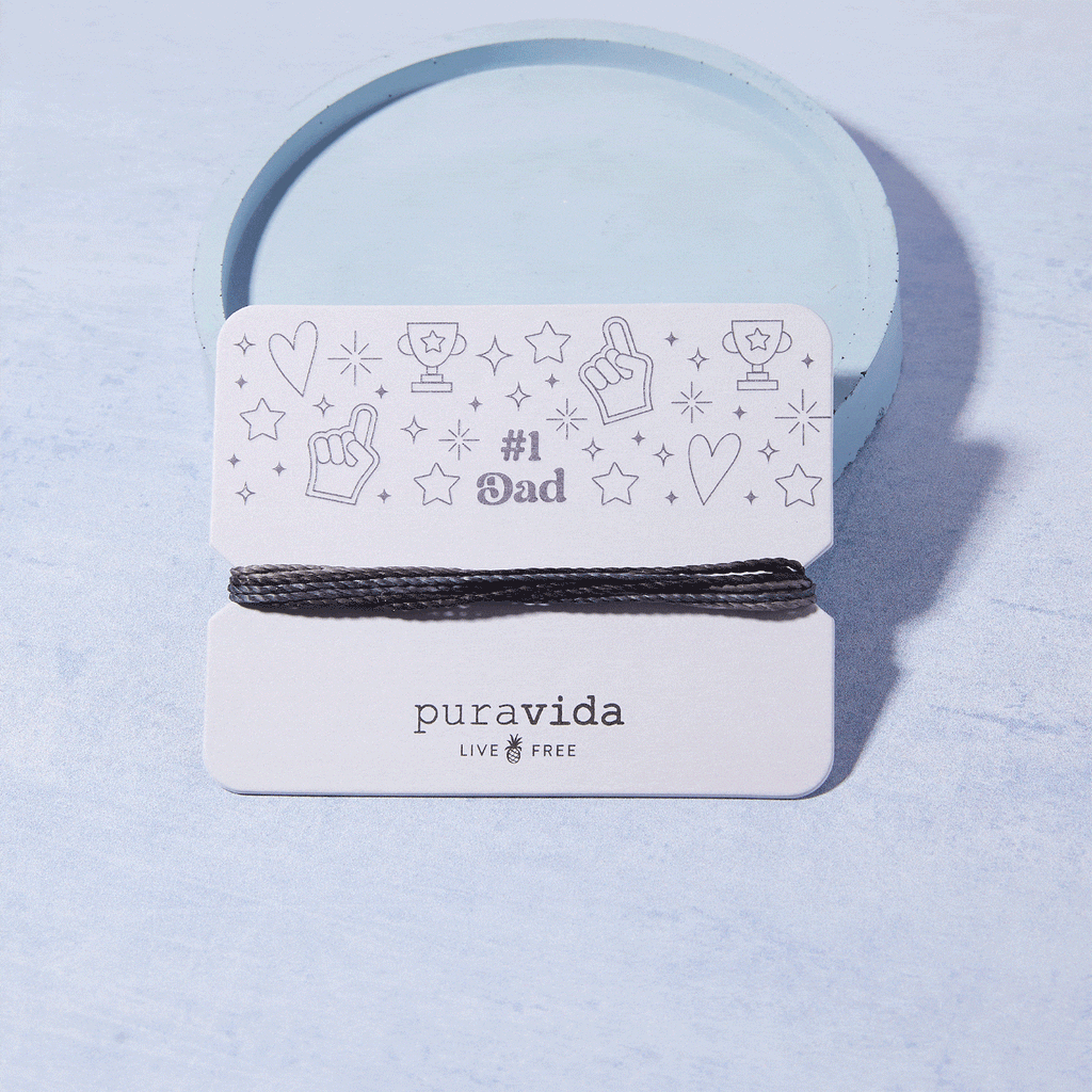 #1 Dad Bracelet Card