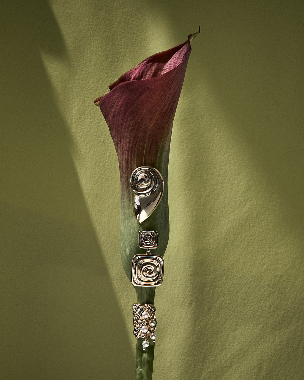 The Palma Pearl Ear Cuff- Silver