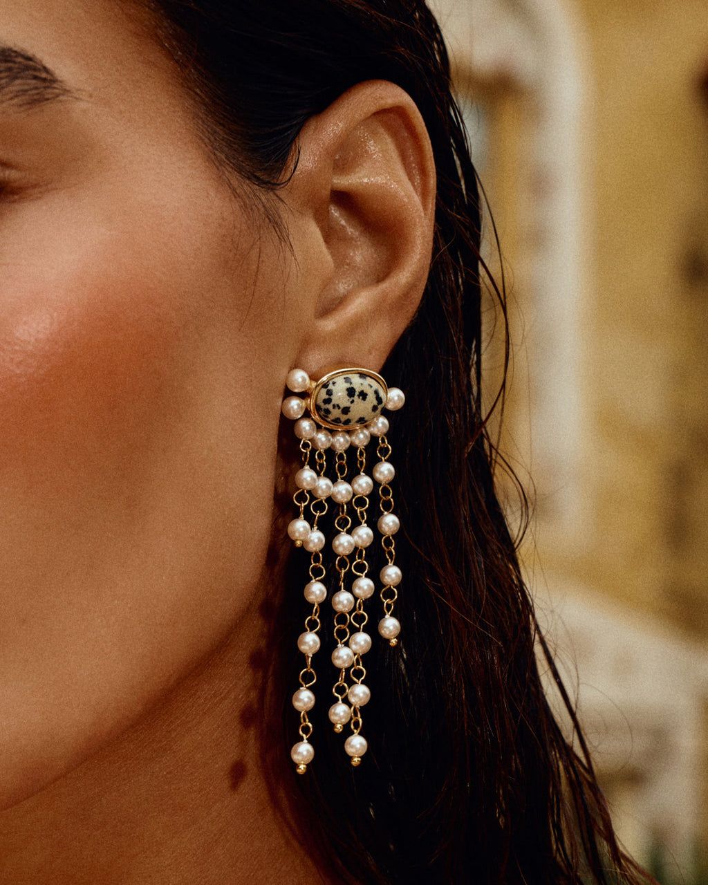 The Palma Pearl Studs- Silver