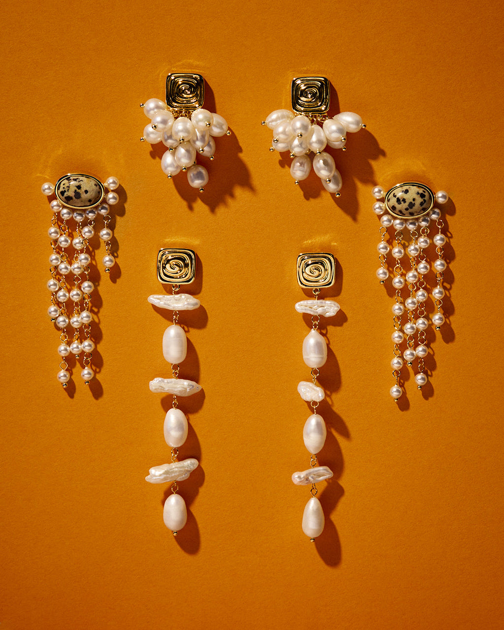 The Palma Pearl Studs- Silver