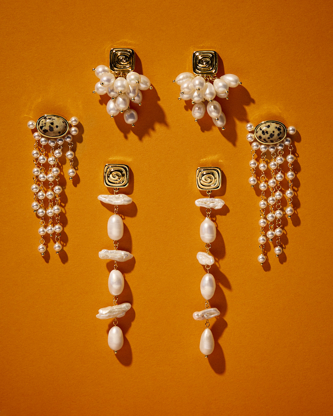 The Palma Pearl Studs- Silver