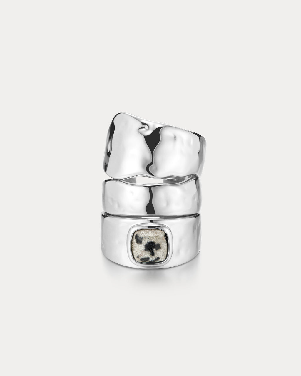 The Palma Ring Set- Silver