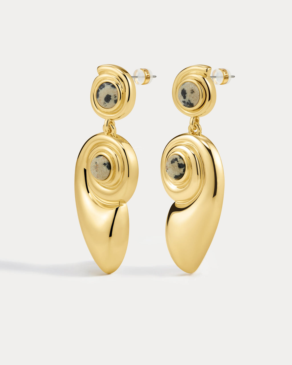 The Palma Shell Statement Earrings- Gold