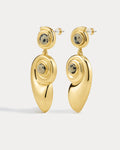 The Palma Shell Statement Earrings- Gold