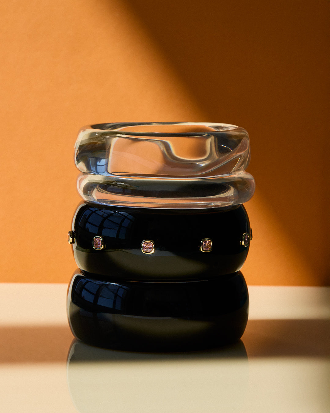 The St. Lucia Lucite Cuff- Gold