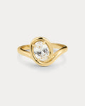Bianco Nero Statement Ring-Gold