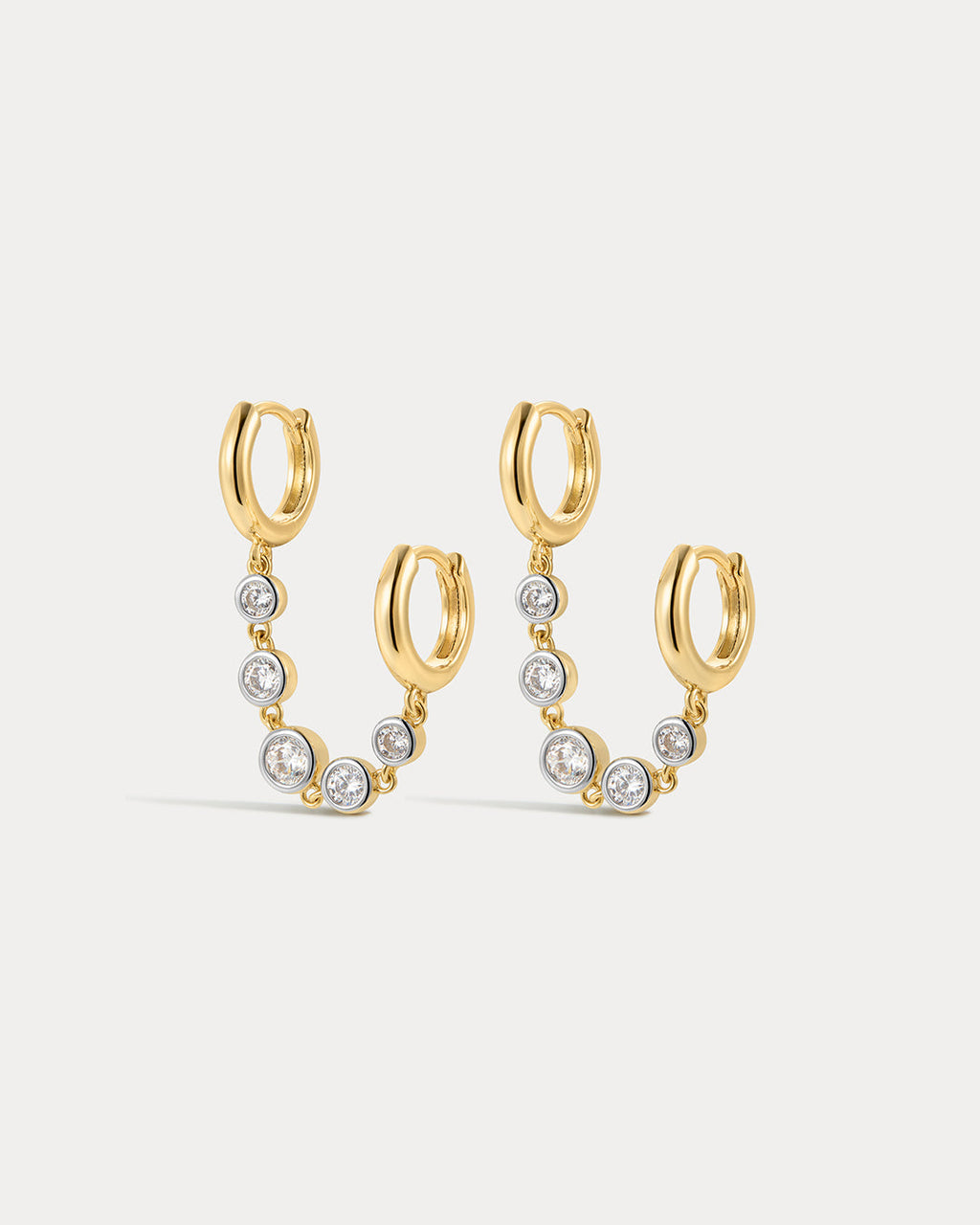 The Georgia Stone Huggies Set- Gold