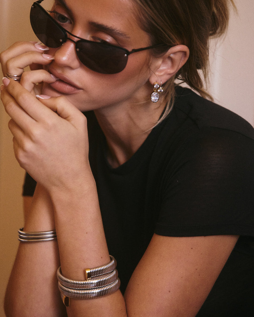 The Marais Hook Earring- Silver (Ships Mid July)