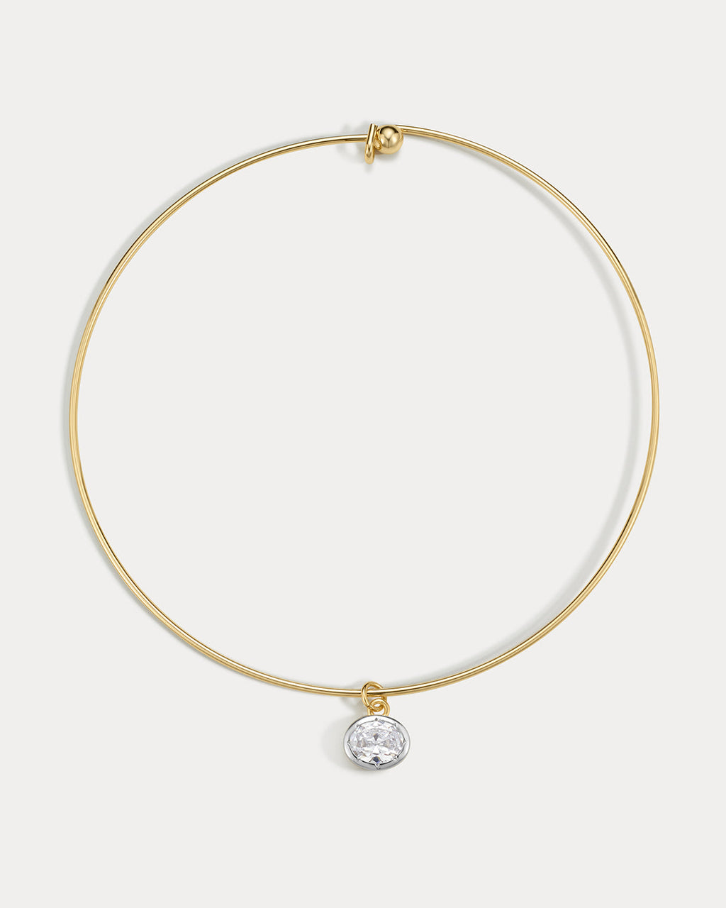 The Marais Pendant Wire Necklace- Gold