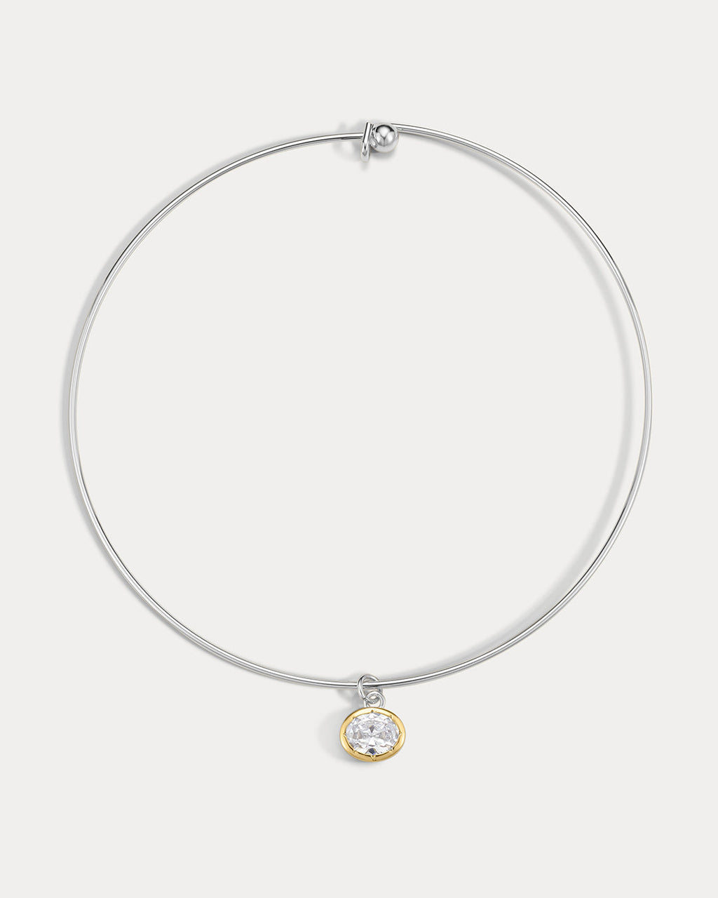 The Marais Pendant Wire Necklace- Silver