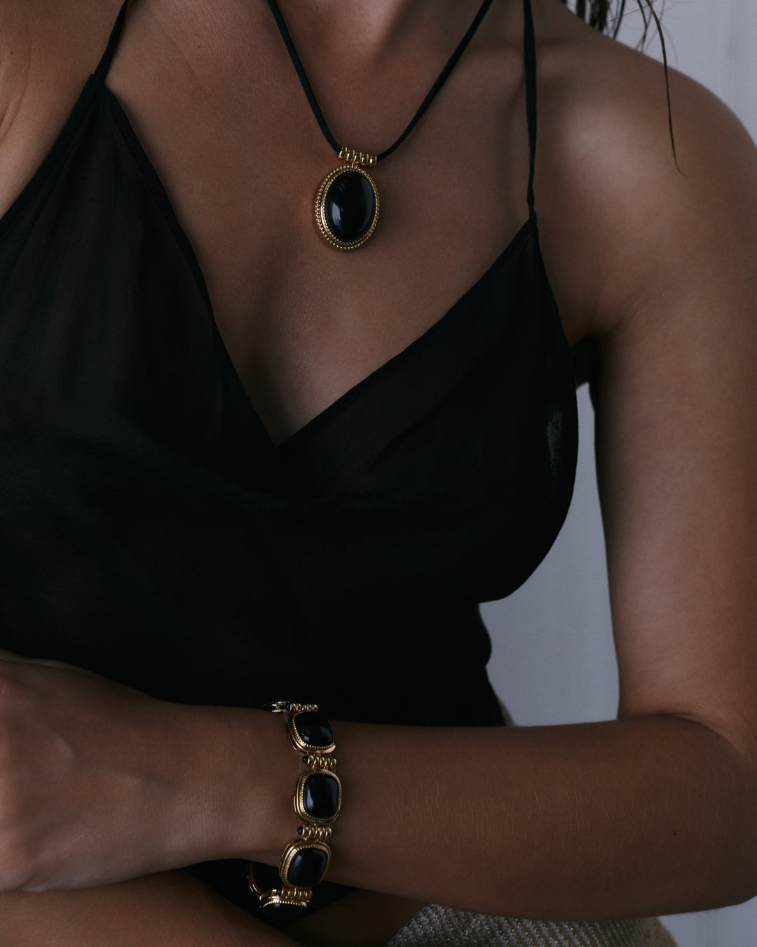 The Midnight Mesa Beaded Bracelet-Gold