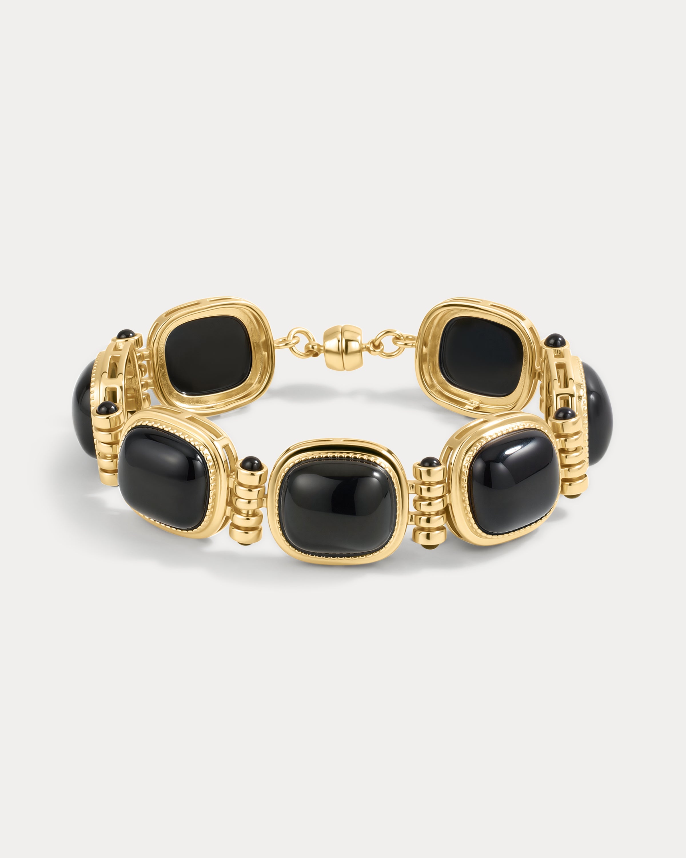 The Midnight Mesa Beaded Bracelet-Gold