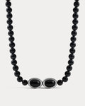 The Midnight Mesa Beaded Necklace-Silver