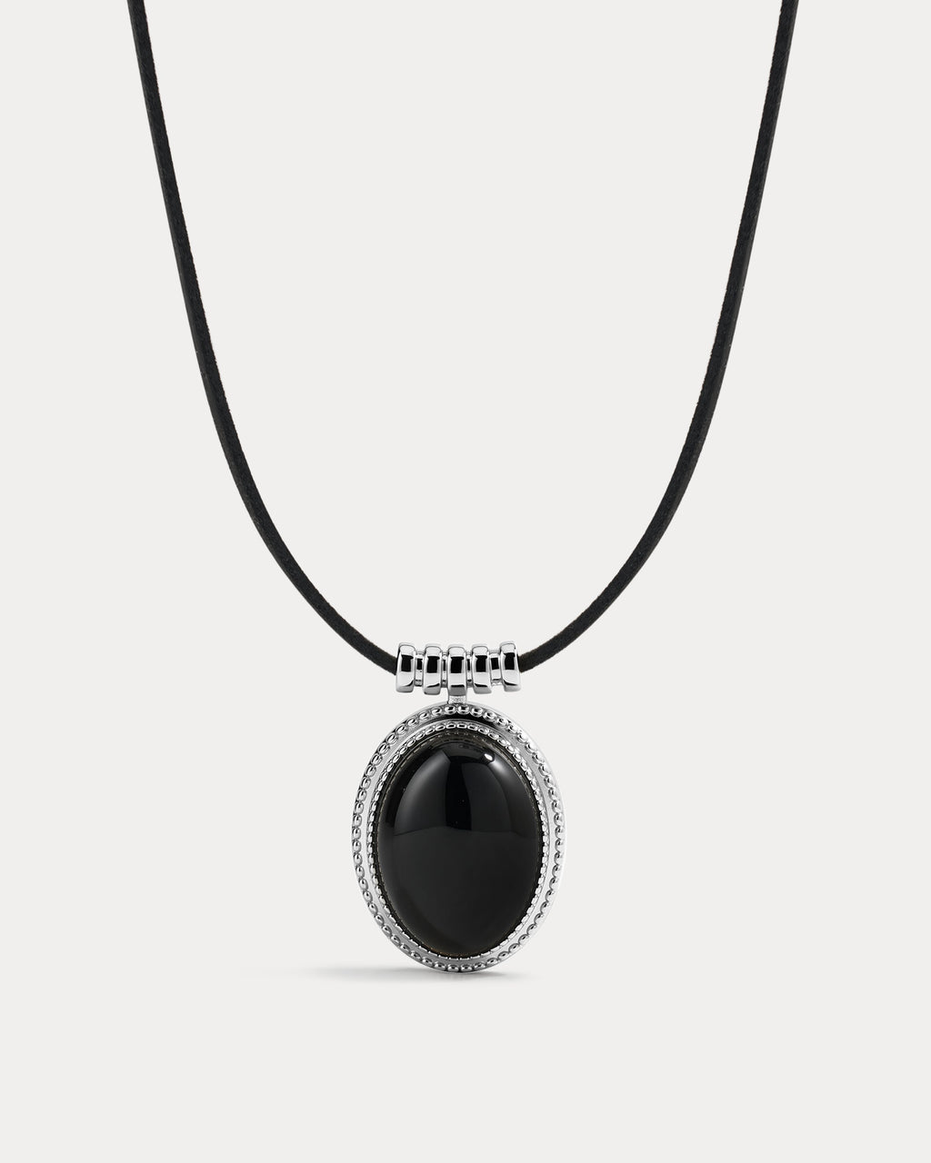 The Midnight Mesa Cord Necklace-Silver