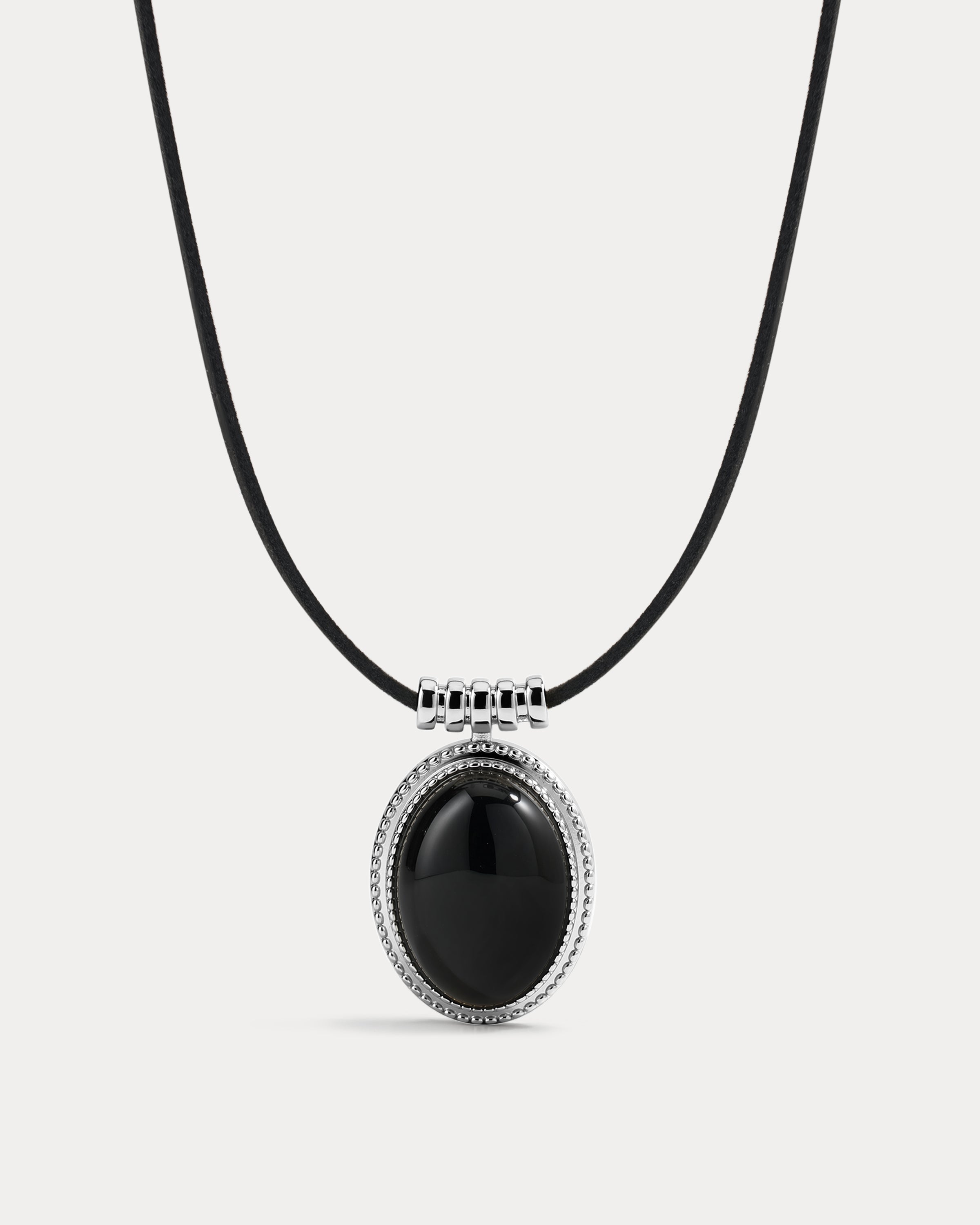 The Midnight Mesa Cord Necklace-Silver