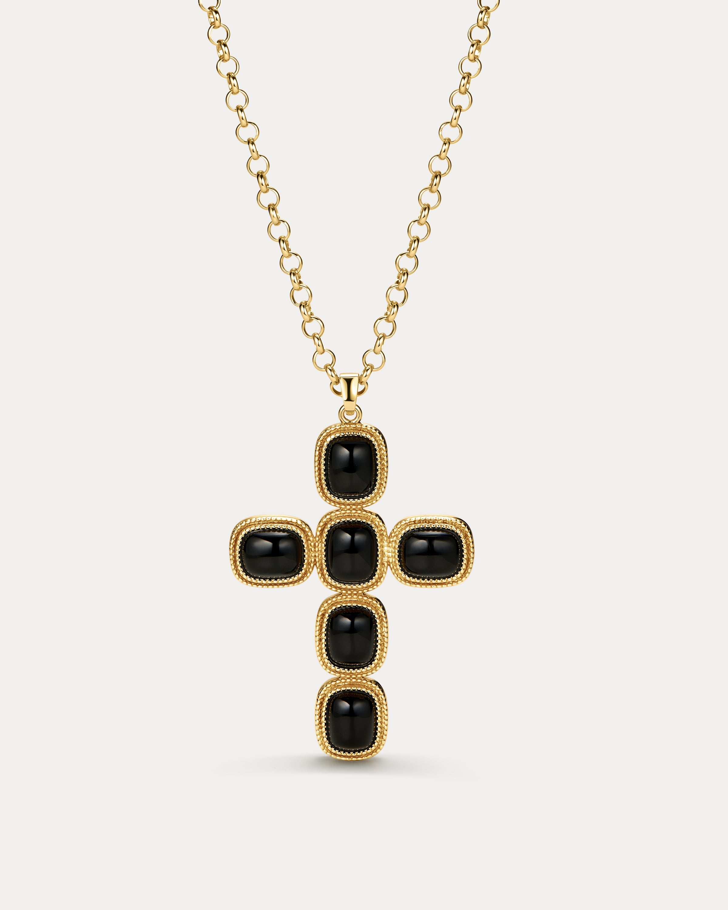 The Midnight Mesa Cross Necklace- Gold