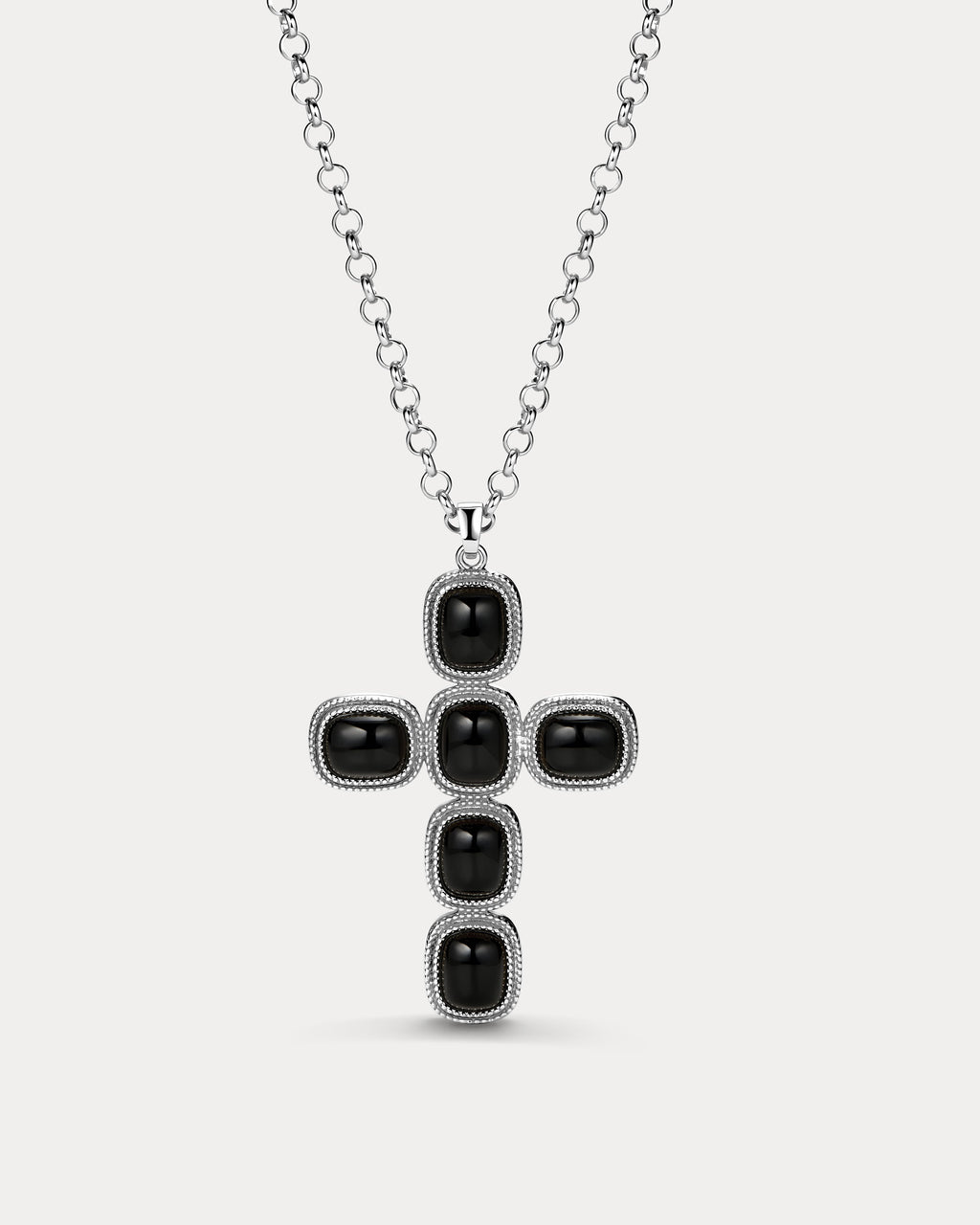 The Midnight Mesa Cross Necklace- Silver