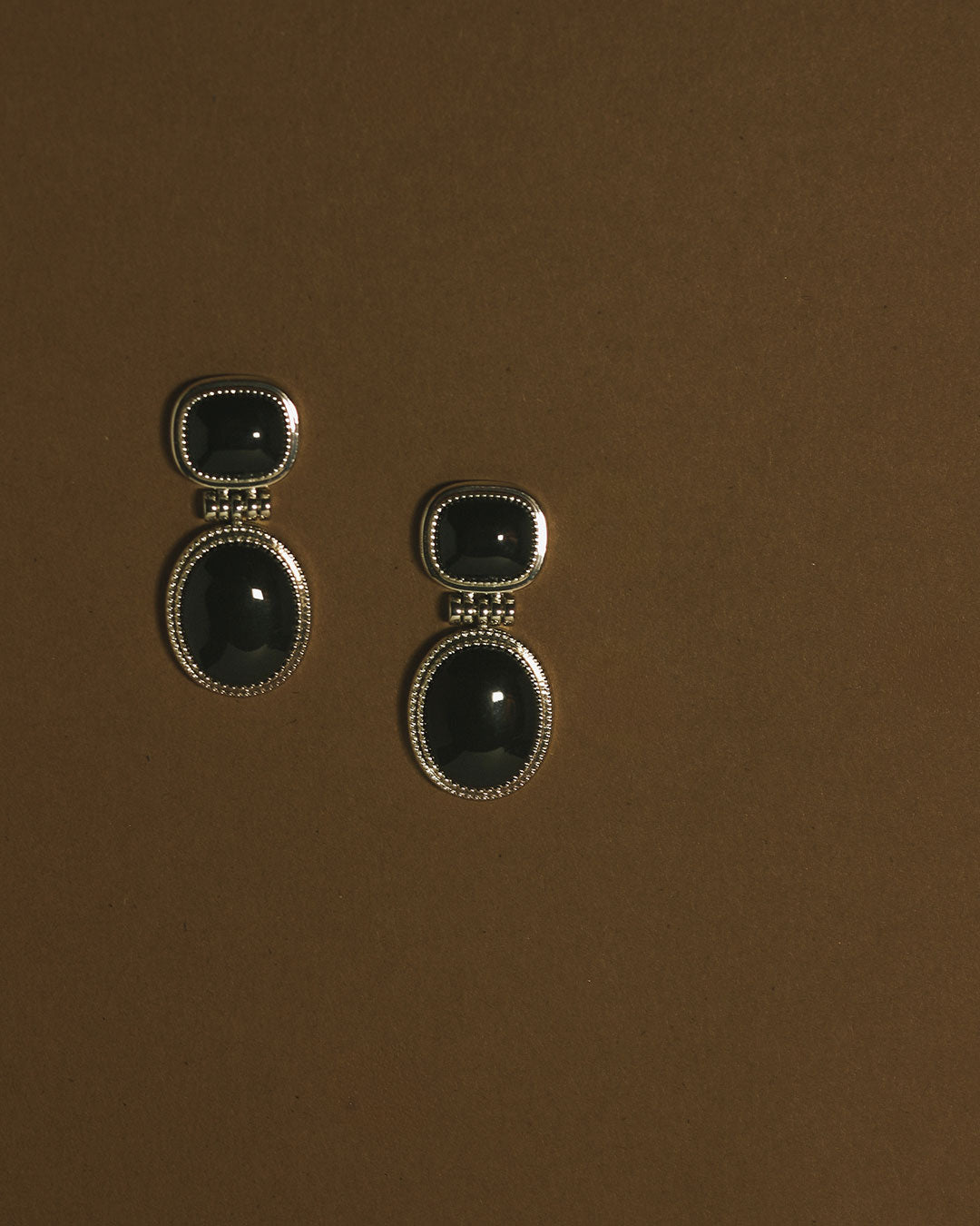 The Midnight Mesa Drop Studs-Gold