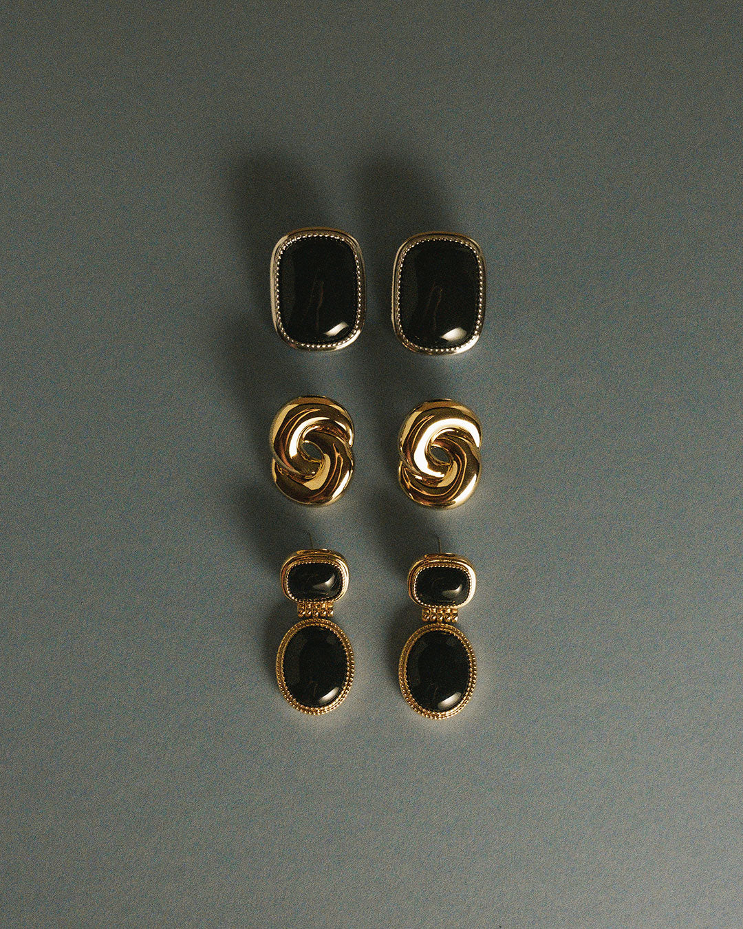The Midnight Mesa Drop Studs-Silver