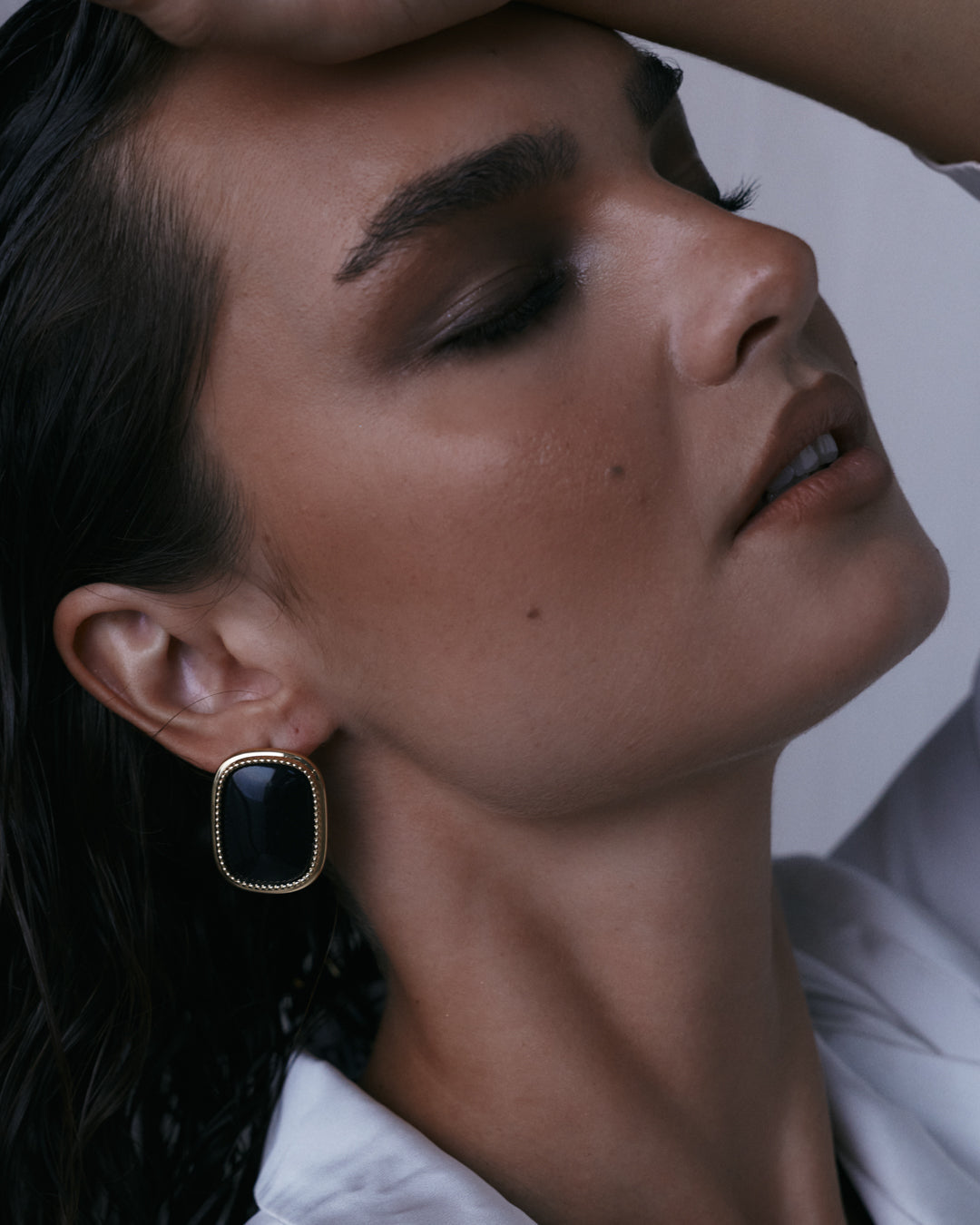 The Midnight Mesa Statement Studs-Gold