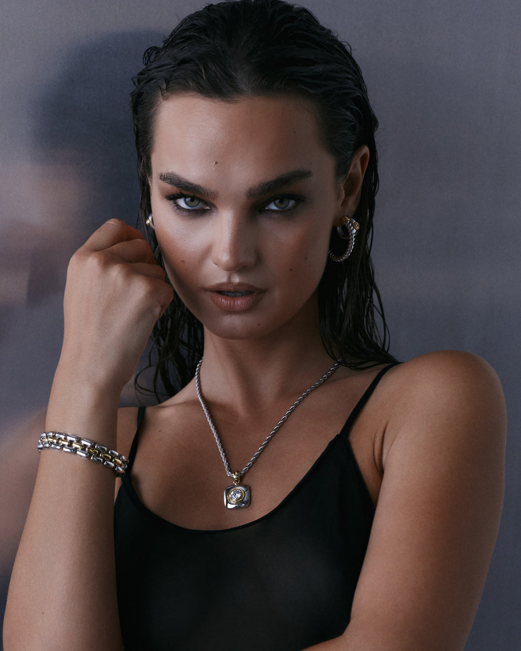 The Noir Link Bracelet- Silver