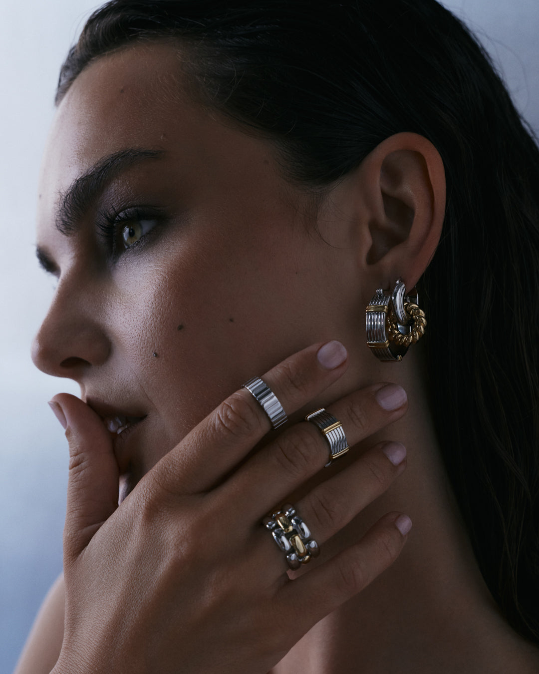 The Noir Link Ring- Gold