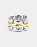 The Noir Link Ring- Silver