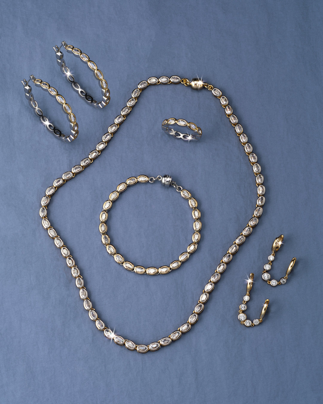 The Palais Tennis Necklace-Silver