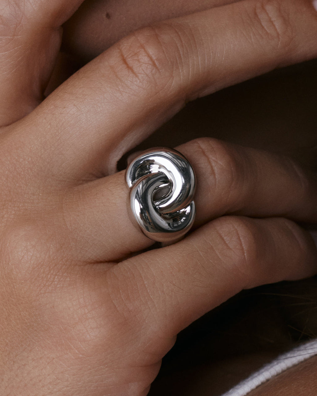 The Solstice Knot Ring-Silver