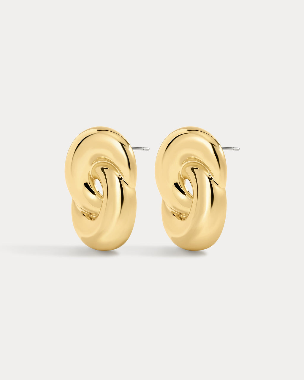 The Solstice Knot Studs-Gold