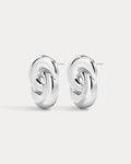 The Solstice Knot Studs-Silver