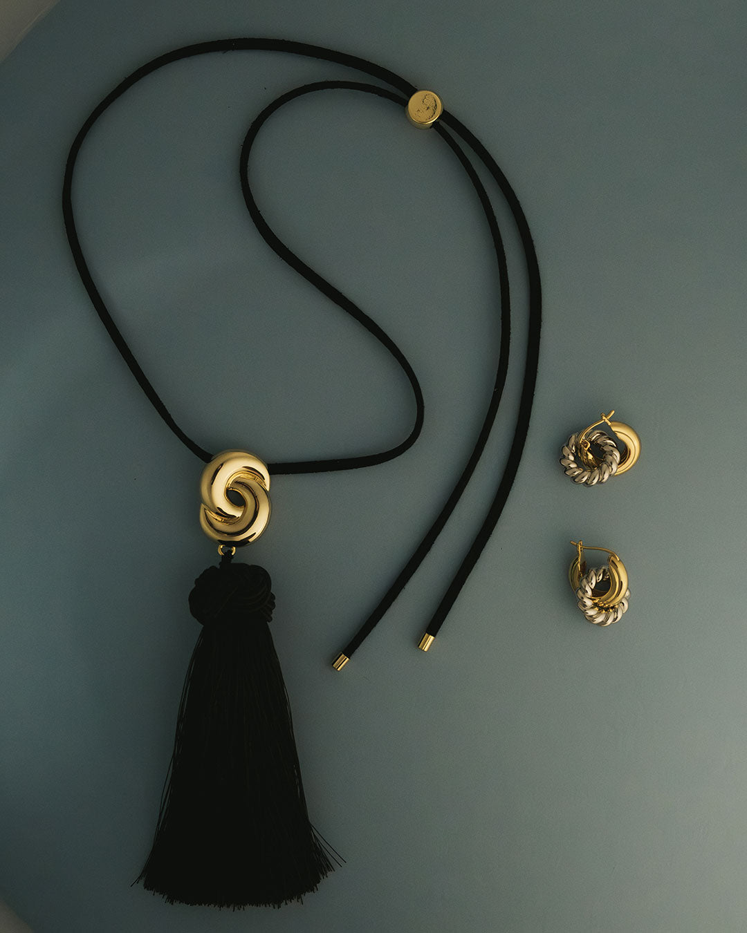 The Solstice Knot Tassel Necklace-Silver