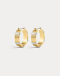 The Two-Tone Sierra Bar Hoops- Gold