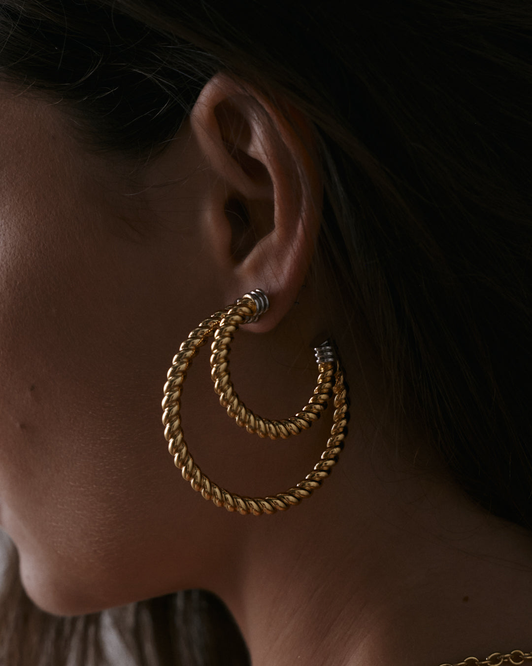 The XL Sierra Rope Hoops-Silver