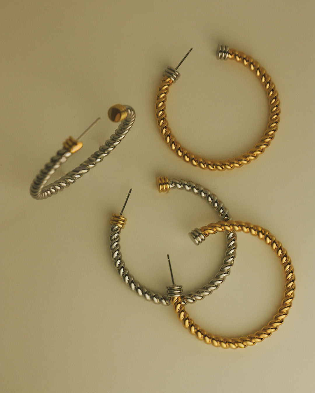 The XL Sierra Rope Hoops-Silver
