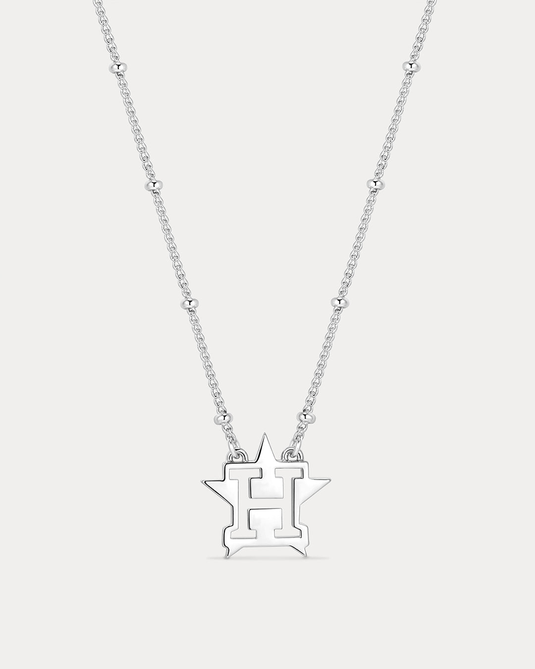 The MLB Logo Pendant Necklace- Silver