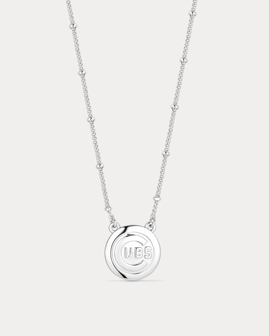 The MLB Logo Pendant Necklace- Silver