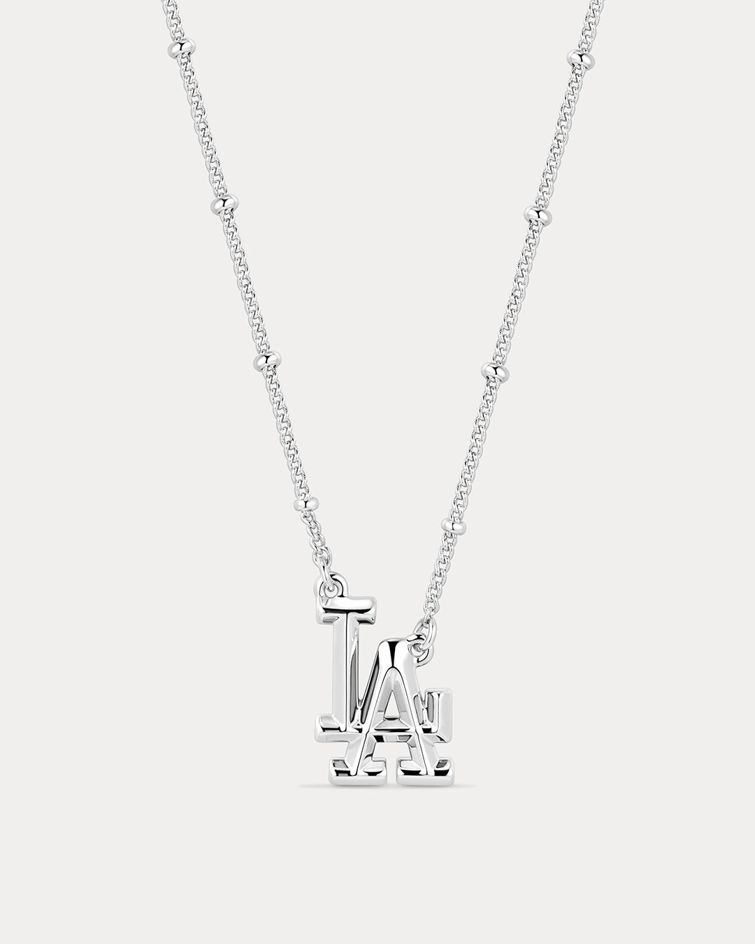 The MLB Logo Pendant Necklace- Silver