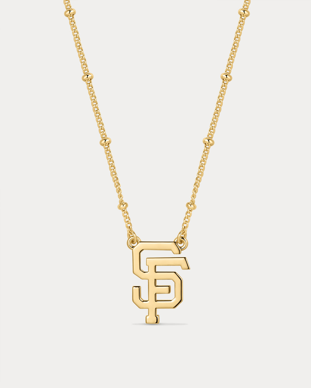 The MLB Logo Pendant Necklace- Gold