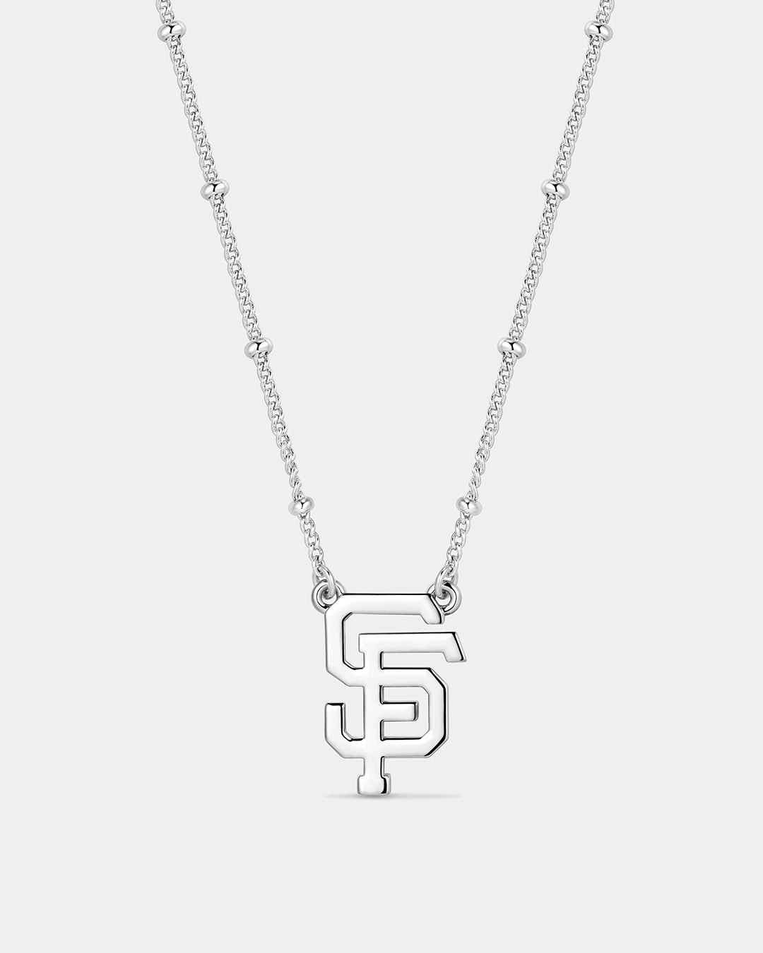 The MLB Logo Pendant Necklace- Silver