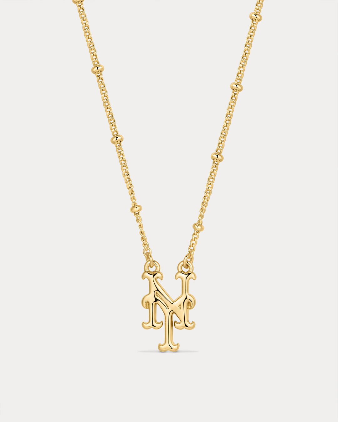 The MLB Logo Pendant Necklace- Gold