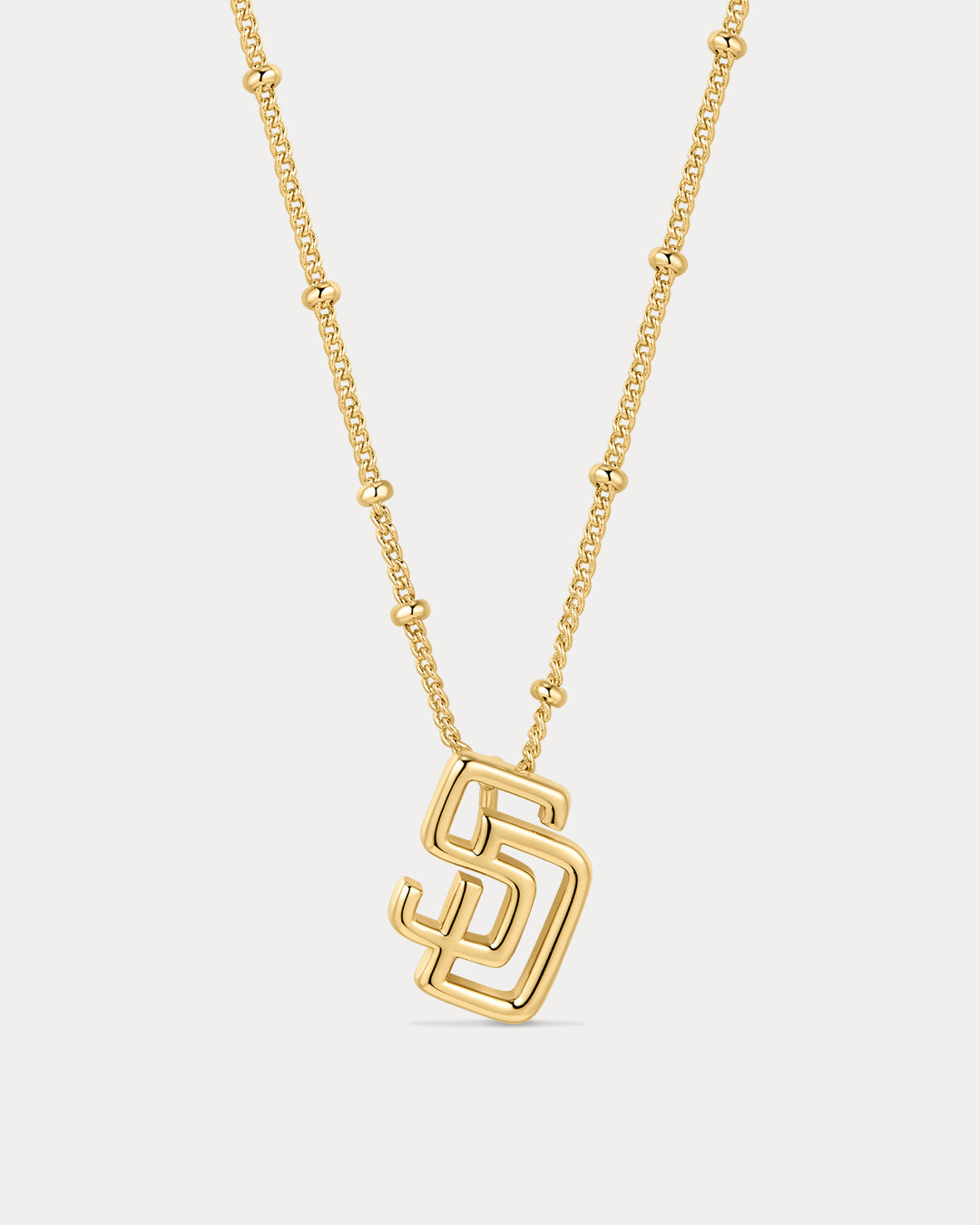 The MLB Logo Pendant Necklace- Gold
