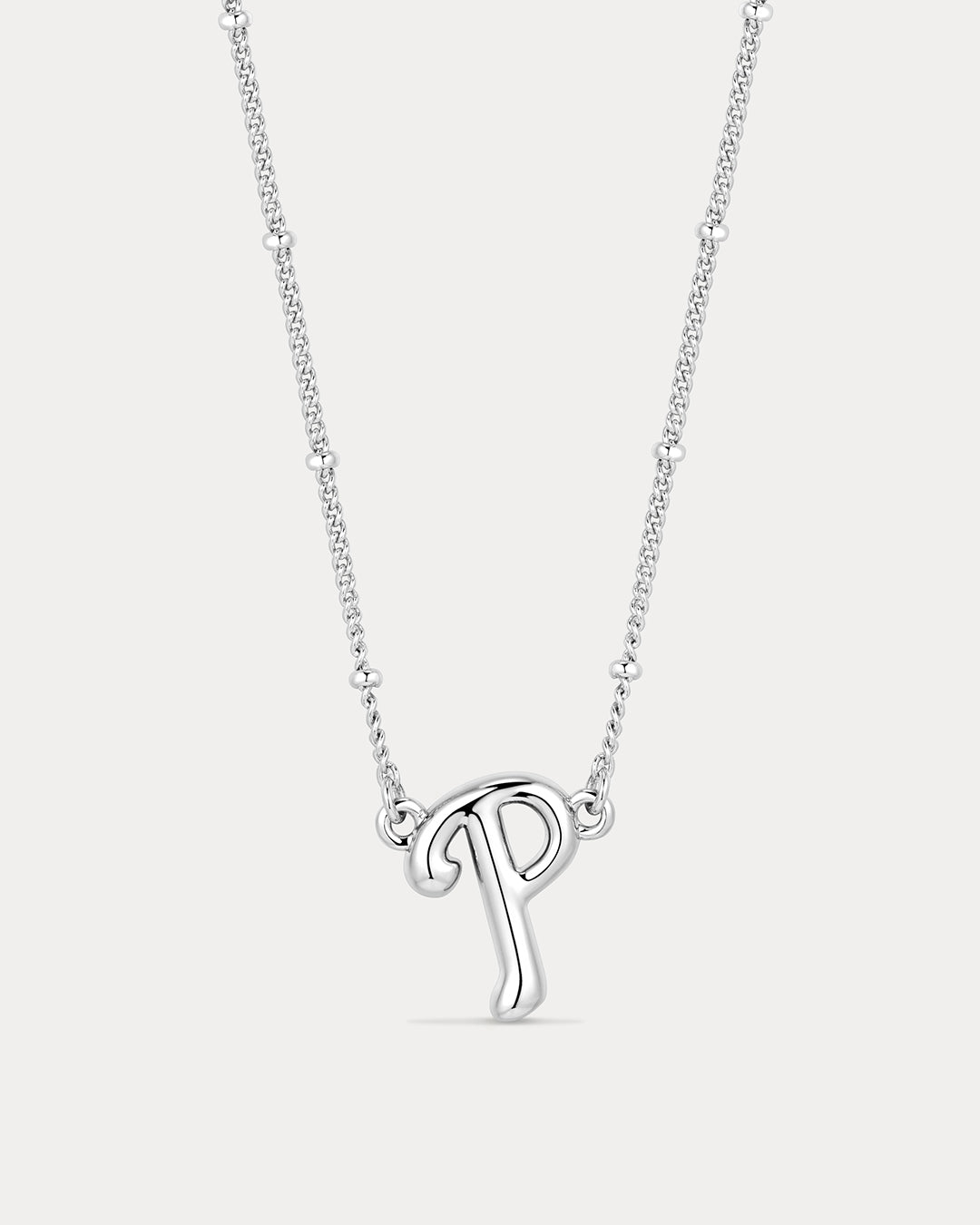 The MLB Logo Pendant Necklace- Silver