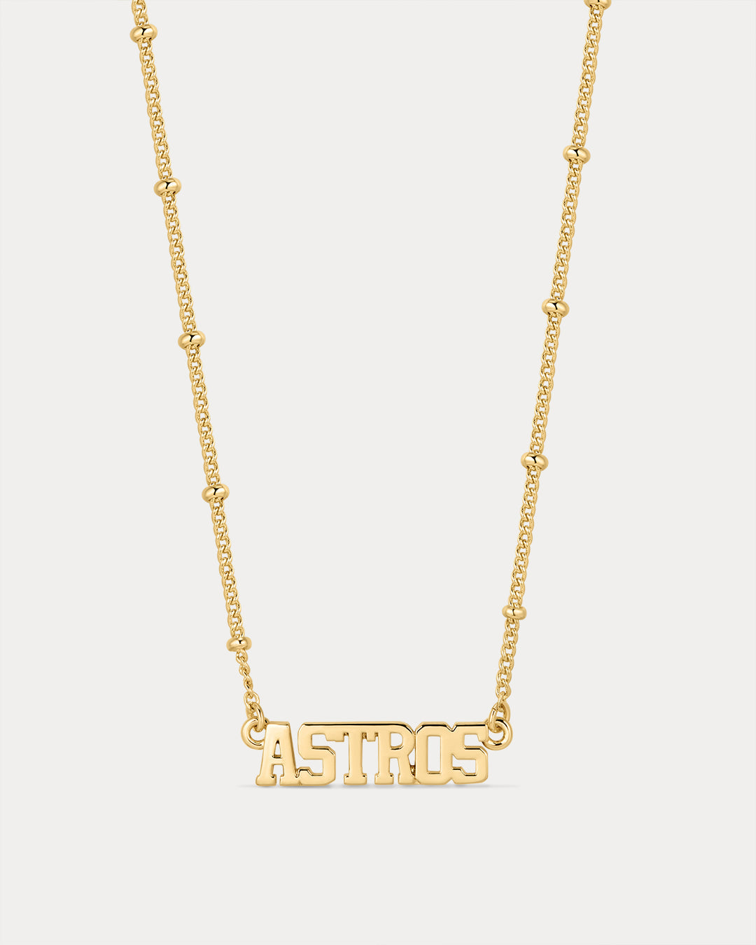 The MLB Nameplate Pendant Necklace- Gold