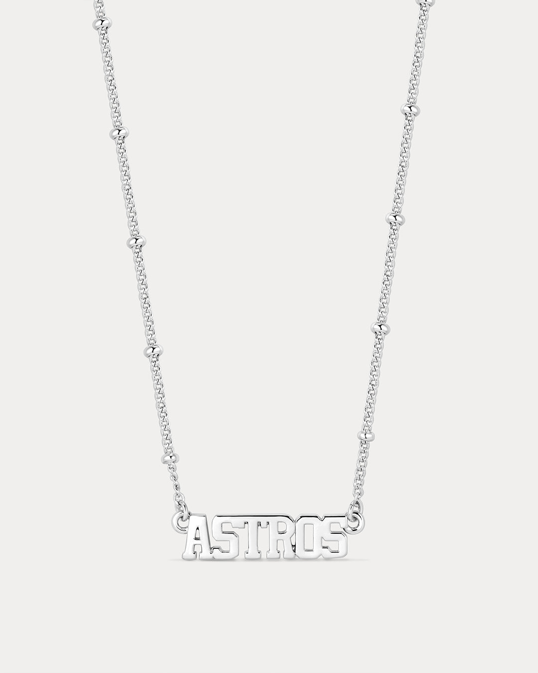 The MLB Nameplate Pendant Necklace- Silver