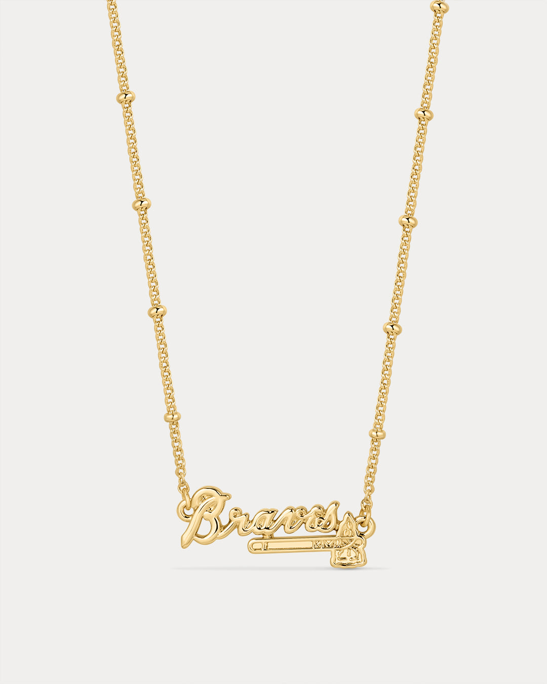 The MLB Nameplate Pendant Necklace- Gold