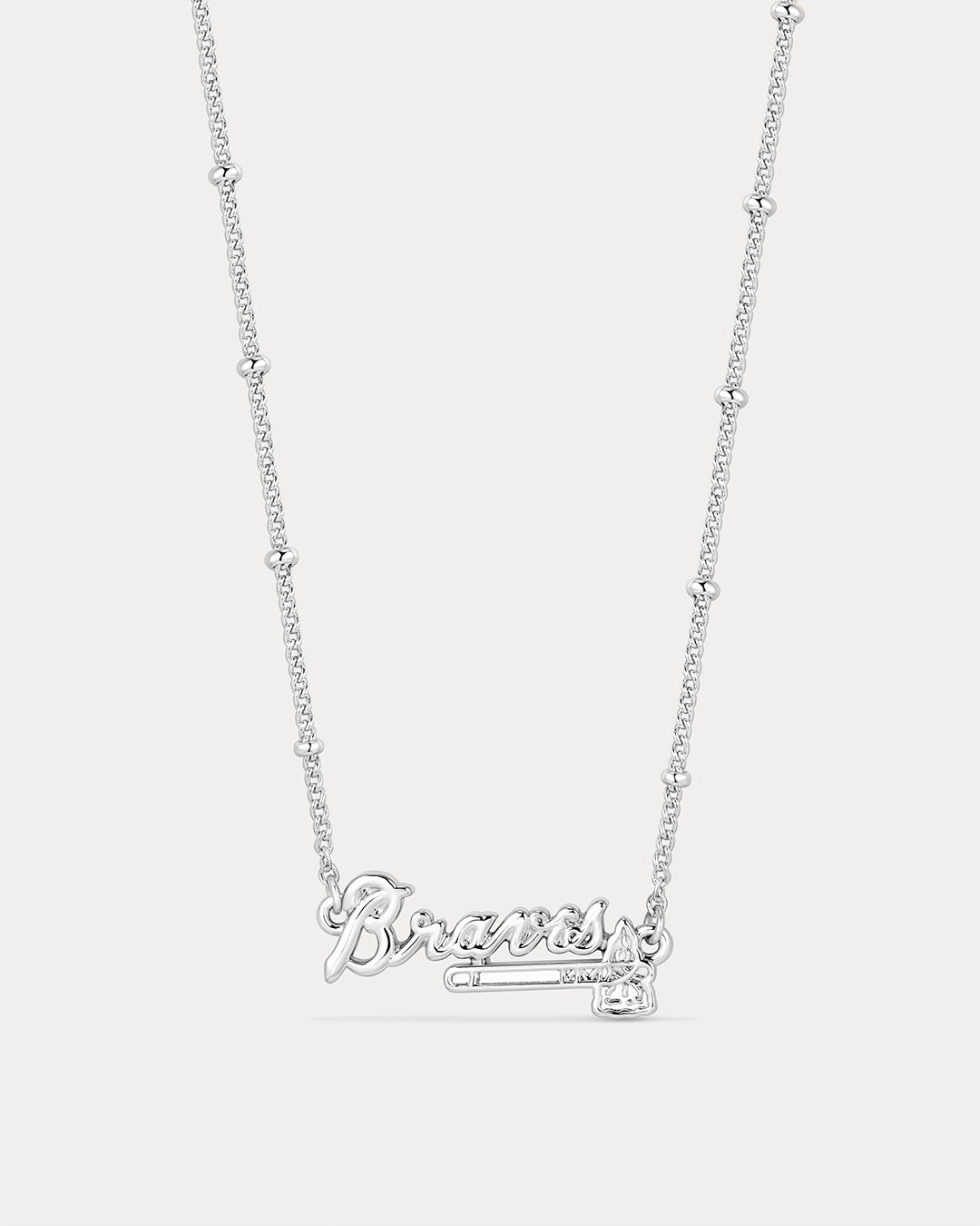 The MLB Nameplate Pendant Necklace- Silver
