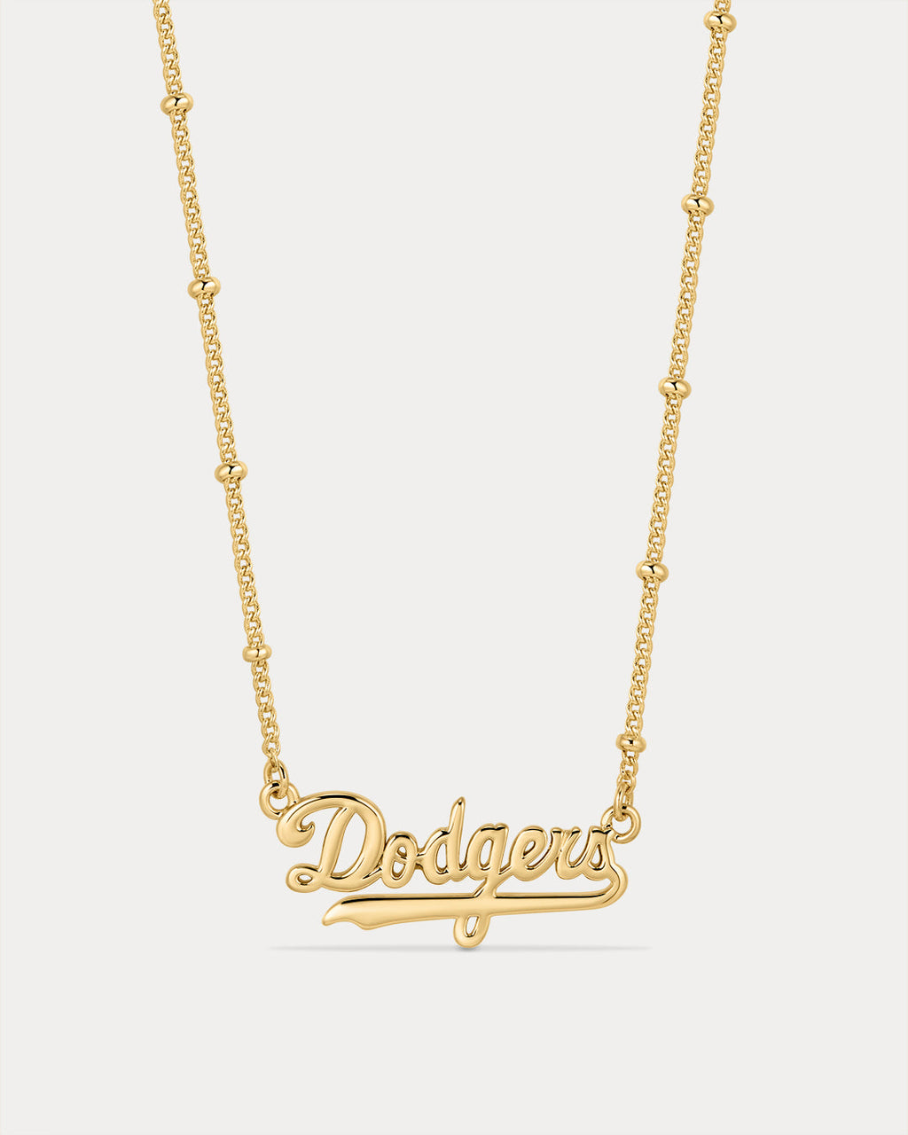 The MLB Nameplate Pendant Necklace- Gold