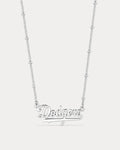 The MLB Nameplate Pendant Necklace- Silver